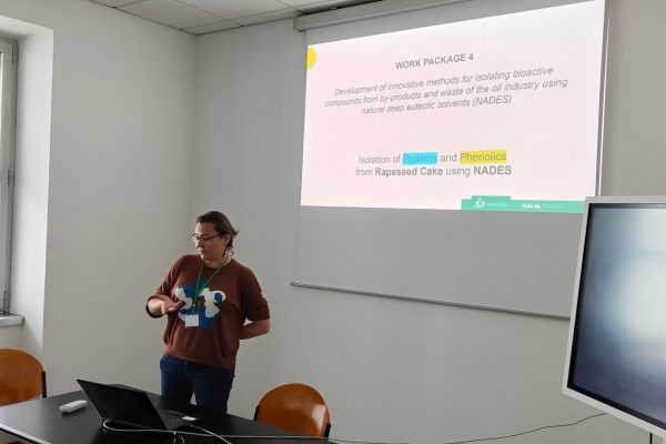 Day 3 - Project results - Aleksandra Grudniewska (UPWr) - WP4:Development of innovative methods for isolating bioactive compounds from by-products and waste of the oil industry using natural deep eutectic solvents (NADES).